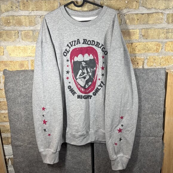 Olivia Rodrigo ONE NIGHT ONLY CREWNECK PULLOVER Early Print XL - Picture 1 of 3